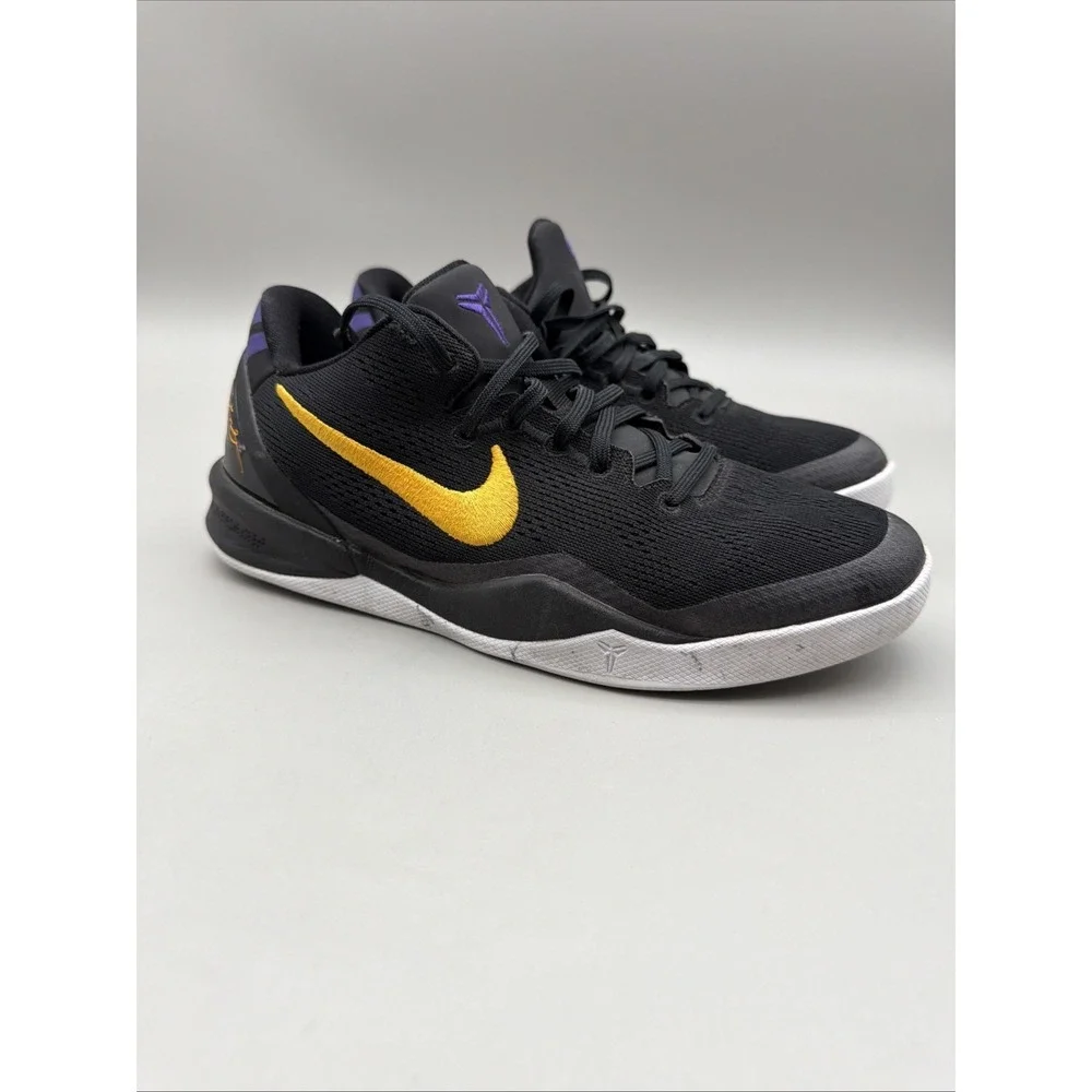 Nike Kobe 8 GS Lakers Away Basketball Shoes GS 5.5Y FN0266-002 EUC
